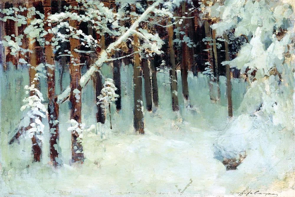 Исаак Ильич Левитан. "Лес зимой". 1880-е.